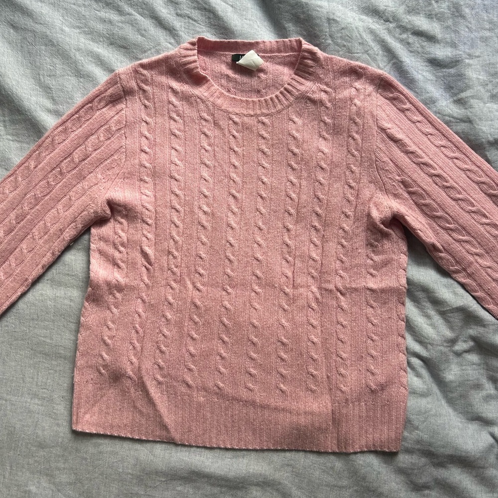 J. Crew Cableknit Cashmere Sweater